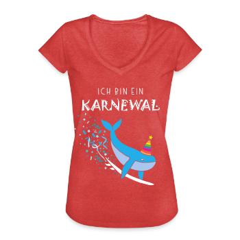 I'm a Carnival, Carnival, Confetti, Surfing, Sea - Women's Vintage T-Shirt - heather red - Front - Danielle (179cm)