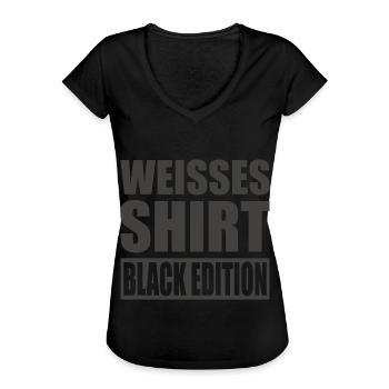 Sarkasmus Black Edition: Weißes Shirt lustig goth - Frauen Vintage T-Shirt - Schwarz - Vorne - Danielle (179cm)