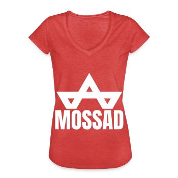 Mossad Israel Israeli Intelligence Tel Aviv - Women's Vintage T-Shirt - heather red - Front - Danielle (179cm)