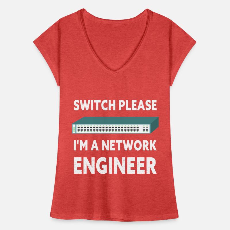 Switch Please I'm A Network Engineer IT Tech Frauen Vintage T-Shirt