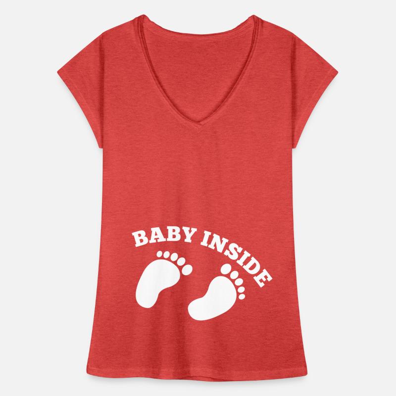 bébé inside enceinte T-shirt vintage Femme