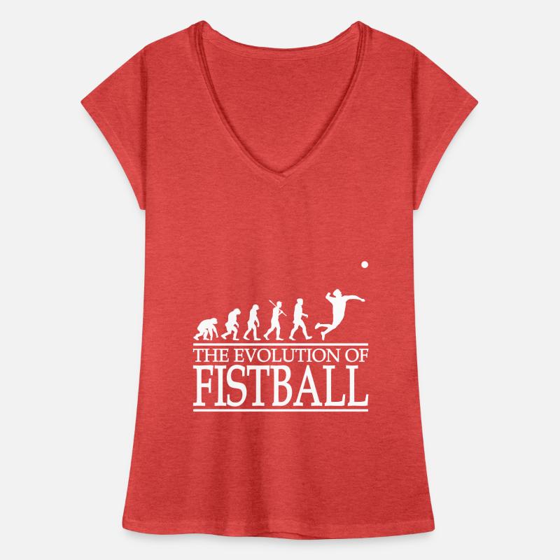 Faustball Evolution Geschenk Idee Trainer Spieler Frauen Vintage T-Shirt