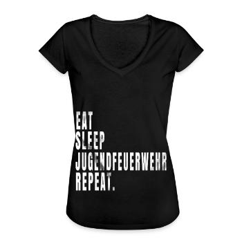 Feuerwehr geschenk ffür Jugendfeuerwehr ehrenamt - Frauen Vintage T-Shirt - Schwarz - Vorne