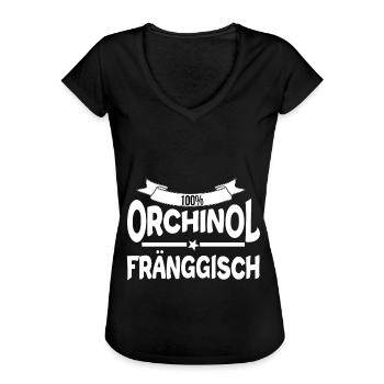 Franken Fränkisch - Frauen Vintage T-Shirt - Schwarz - Vorne