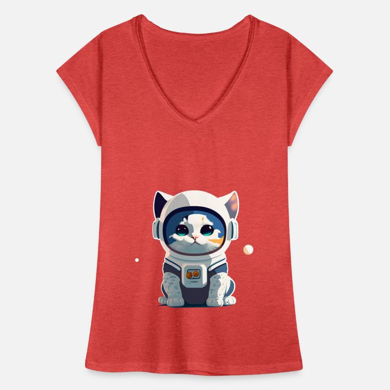 Chatstronaute mignon #4 T-shirt vintage Femme