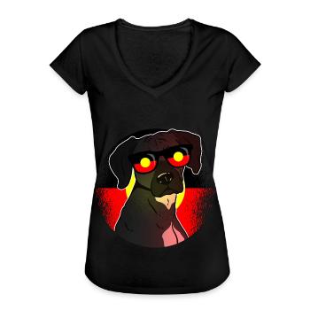 Aborigines - Frauen Vintage T-Shirt - Schwarz - Vorne - Danielle (179cm)