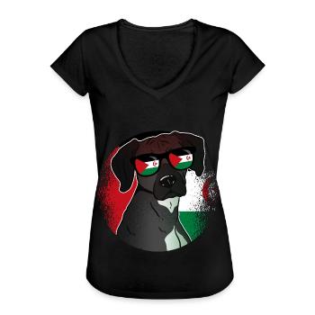 Western Sahara - Women's Vintage T-Shirt - black - Front - Danielle (179cm)