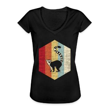 maki - T-shirt vintage Femme - noir - Devant - Danielle (179cm)