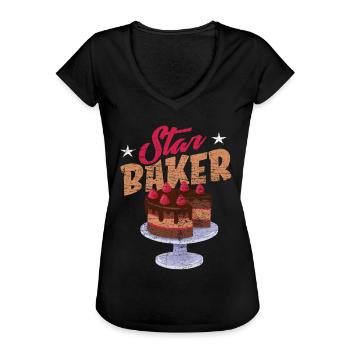 Baking baker - Women's Vintage T-Shirt - black - Front - Danielle (179cm)
