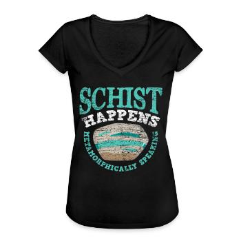 Geologist slate - Women's Vintage T-Shirt - black - Front - Danielle (179cm)