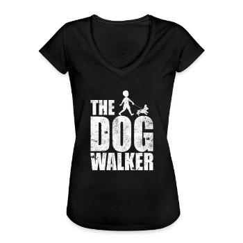 Amoureux des chiens maîtres-chiens poussettes pour chiens - T-shirt vintage Femme - noir - Devant