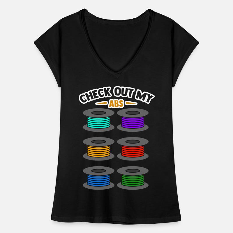 Check Out My Abs Funny 3D Printing Filament Protot Frauen Vintage T-Shirt