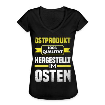 Geboren Im Osten Stolzer Ossi Ostdeutscher - Frauen Vintage T-Shirt - Schwarz - Vorne - Danielle (179cm)