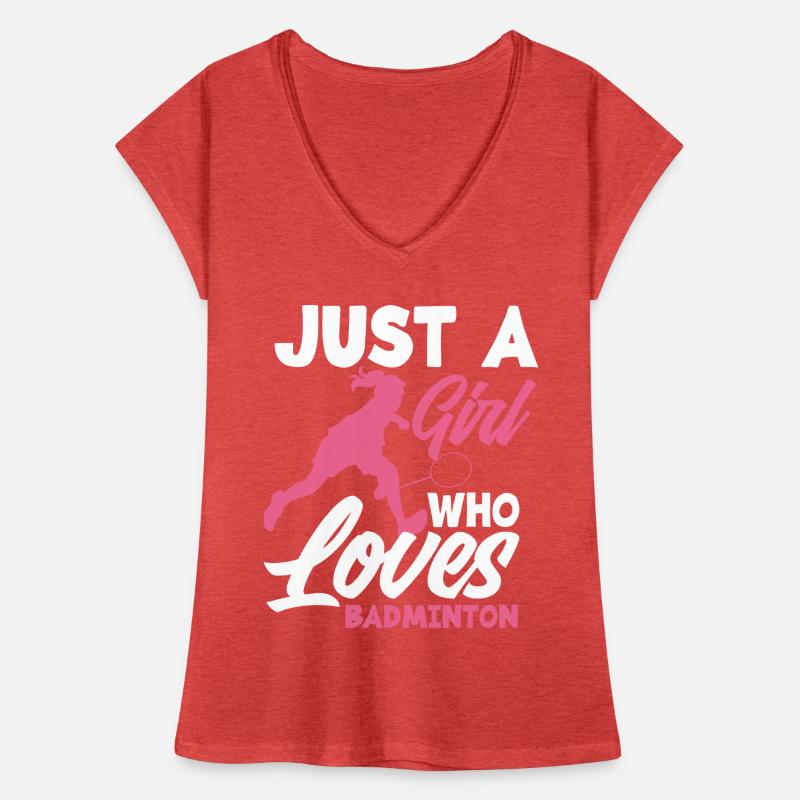 Badminton Mädchen Frauen Vintage T-Shirt