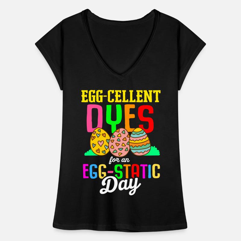 Easter Colorful Egg Dye Rabbit Egg Hunt Women's Vintage T-Shirt