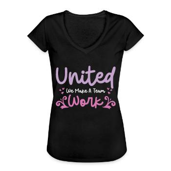 Coworker Unity Office Work Family Employee - Women's Vintage T-Shirt - black - Front - Danielle (179cm)