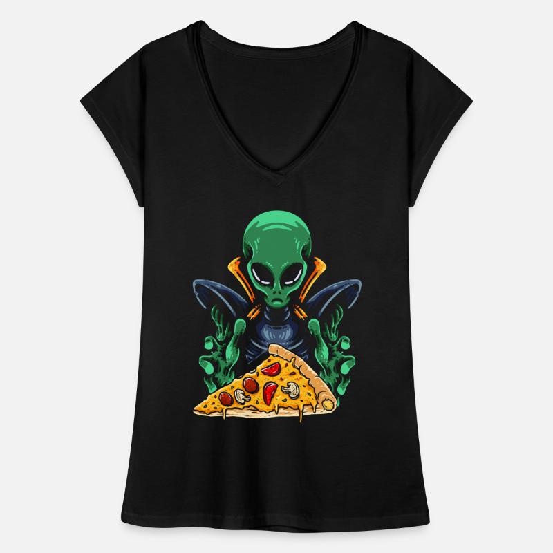 Alien Pizza Women's Vintage T-Shirt