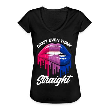 Stolze Bisexuell Lippen Bisexualität - Frauen Vintage T-Shirt - Schwarz - Vorne