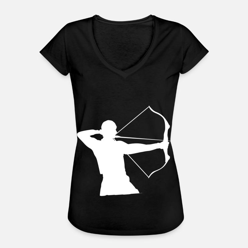 Archery Archer Gift Bow Bow - Women's Vintage T-Shirt - black