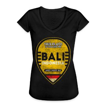 Bali - T-shirt vintage Femme - noir - Devant - Danielle (179cm)
