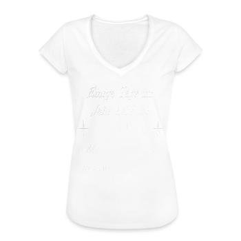 Nullbock Design - Frauen Vintage T-Shirt - Schwarz - Vorne - Danielle (179cm)