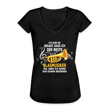 Der Beste Blasmusiker Blasmusik Trompete Musiker - Frauen Vintage T-Shirt - Schwarz - Vorne - Danielle (179cm)