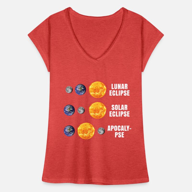 Lunar Eclipse Solar Eclipse Apocalypse Women's Vintage T-Shirt