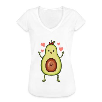 Mamacado Pregnancy Expectant Mom 2021 Avocado - Frauen Vintage T-Shirt - Schwarz - Vorne - Danielle (179cm)