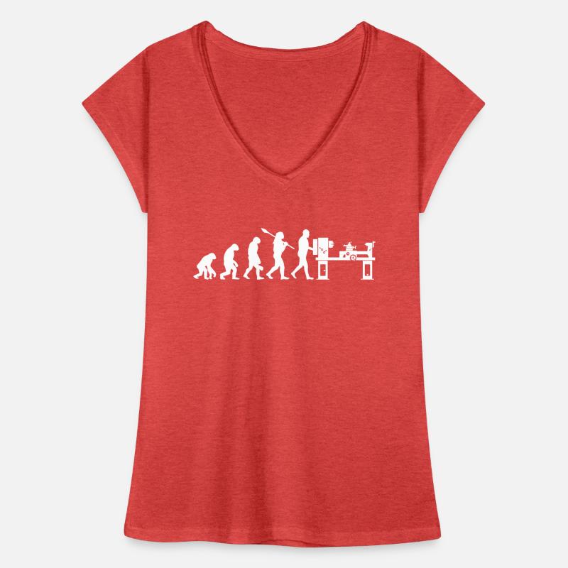 Evolution Cutting Machine Operator Lathe Women's Vintage T-Shirt