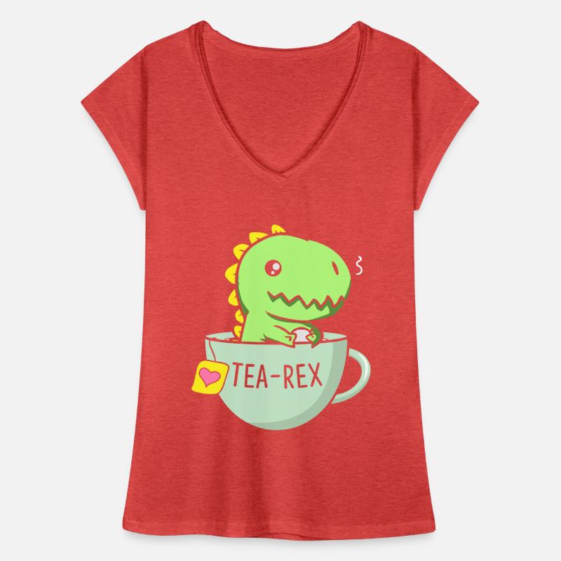 Tea Rex Cute Dinosaur TRex In A Tea Cup Frauen Vintage T-Shirt
