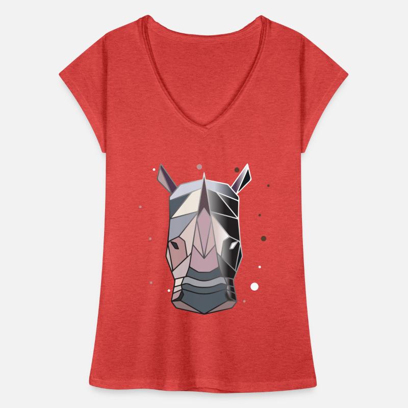 Nashorn Polygon Frauen Vintage T-Shirt