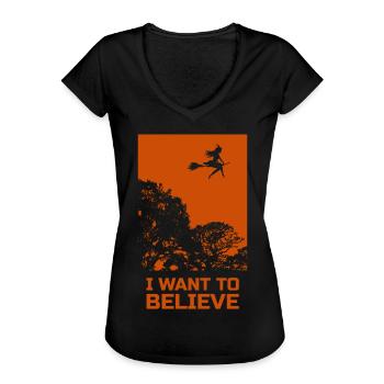 Horror Horrorfilm Outfit Filmfetival Halloween - Frauen Vintage T-Shirt - Schwarz - Vorne - Danielle (179cm)