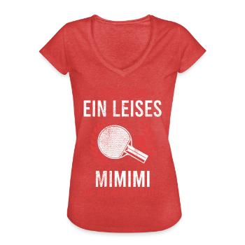 Table Tennis Ping Pong Player Club Outfit! - T-shirt vintage Femme - rouge chiné - Devant - Danielle (179cm)
