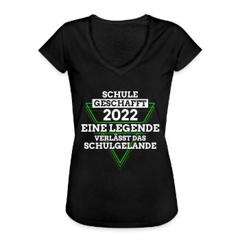 Schulabschluss Abitur Realschule Gesamtschule - Frauen Vintage T-Shirt - Schwarz - Vorne - Danielle (179cm)
