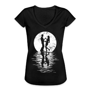 Tänzer Tanzpaar Tanzen, Tanz Rumba Fox Tango Salsa - Frauen Vintage T-Shirt - Schwarz - Vorne - Danielle (179cm)