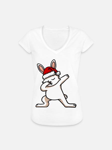 Dabbing Christmas Christmas - T-shirt vintage Femme - noir