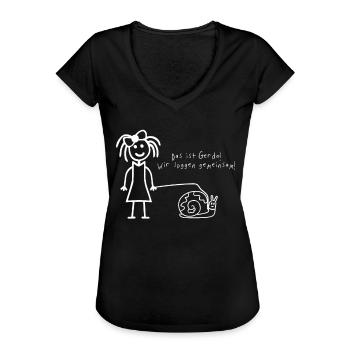 Schnecke Sport Das Ist Gerda Wir Joggen Gemeinsam - Frauen Vintage T-Shirt - Schwarz - Vorne