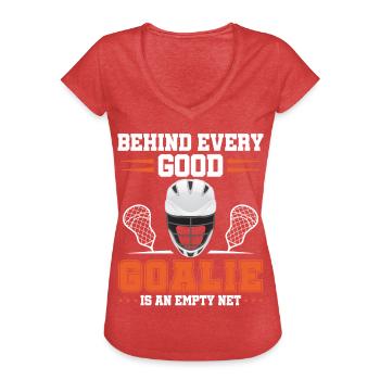 Lacrosse Tormann LAX Goalie Spieler Fan Trainer - Frauen Vintage T-Shirt - Rot meliert - Vorne - Danielle (179cm)