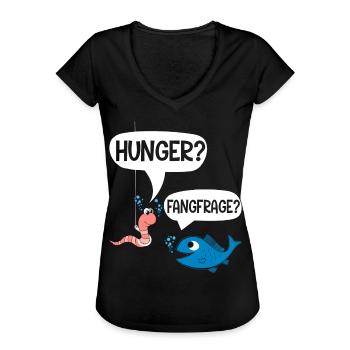 Funny Spruch Angler Sprüche Witzig Lustig Angeln - Frauen Vintage T-Shirt - Schwarz - Vorne