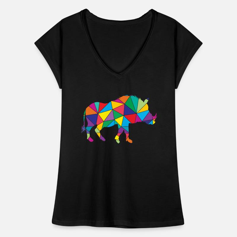 Sanglier polygonal de phacochère T-shirt vintage Femme