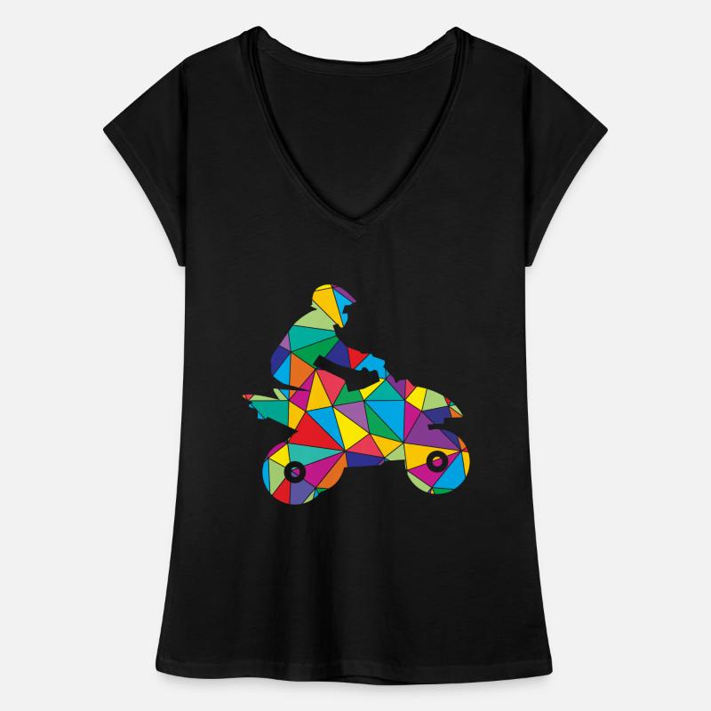 Low Poly All Terrain Polygon Quad Riding Women's Vintage T-Shirt