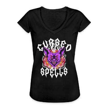 Cursed Spells - Women's Vintage T-Shirt - black - Front - Danielle (179cm)