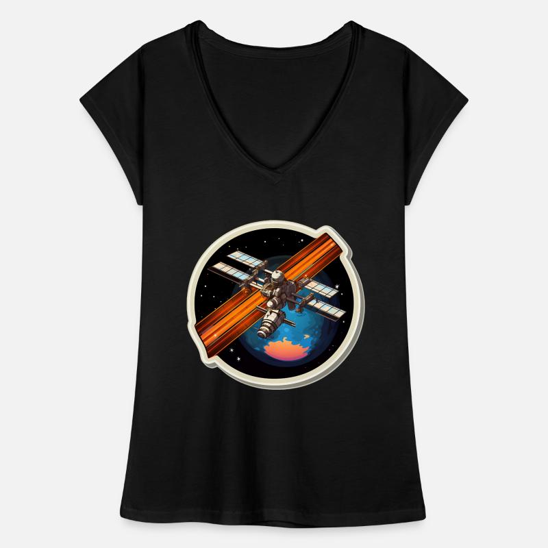 Space Satellite Women's Vintage T-Shirt