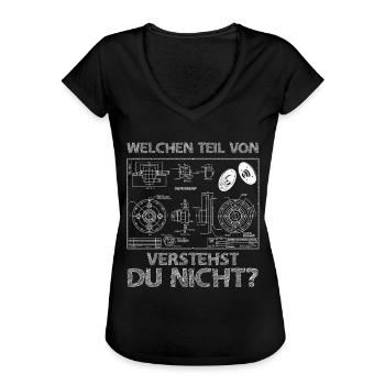 Welchen Teil von verstehst du nicht Ingenieur - Frauen Vintage T-Shirt - Schwarz - Vorne - Danielle (179cm)