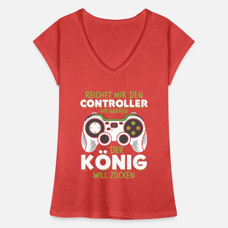 Hand Me The Controller King Console Gamer Women's Vintage T-Shirt