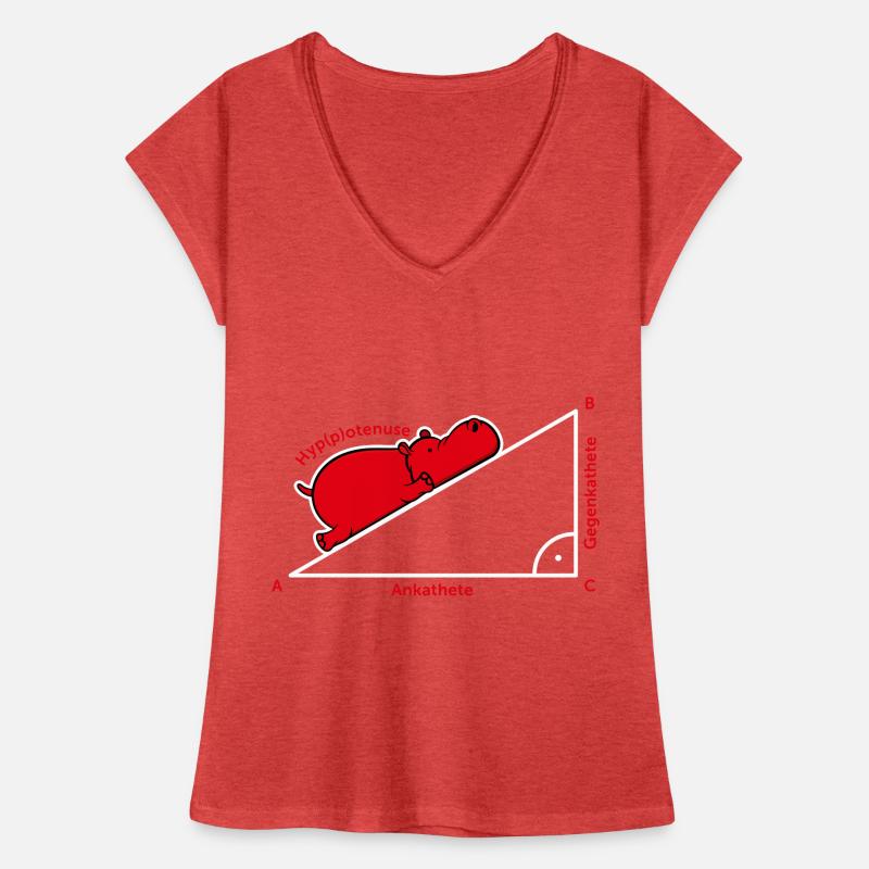 Hippopotame Pythagore math Hippo cadeau enseignant T-shirt vintage Femme