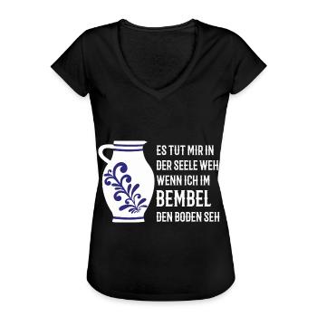 Bembel Apfelwein-Krug Frankfurt Geschenk Äppler - Frauen Vintage T-Shirt - Schwarz - Vorne