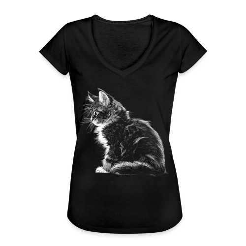 Kätzchen - Frauen Vintage T-Shirt