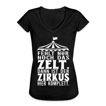 Lustiger Bürohumor Zirkus Arbeit Sprüche Büro - Frauen Vintage T-Shirt - Schwarz - Vorne