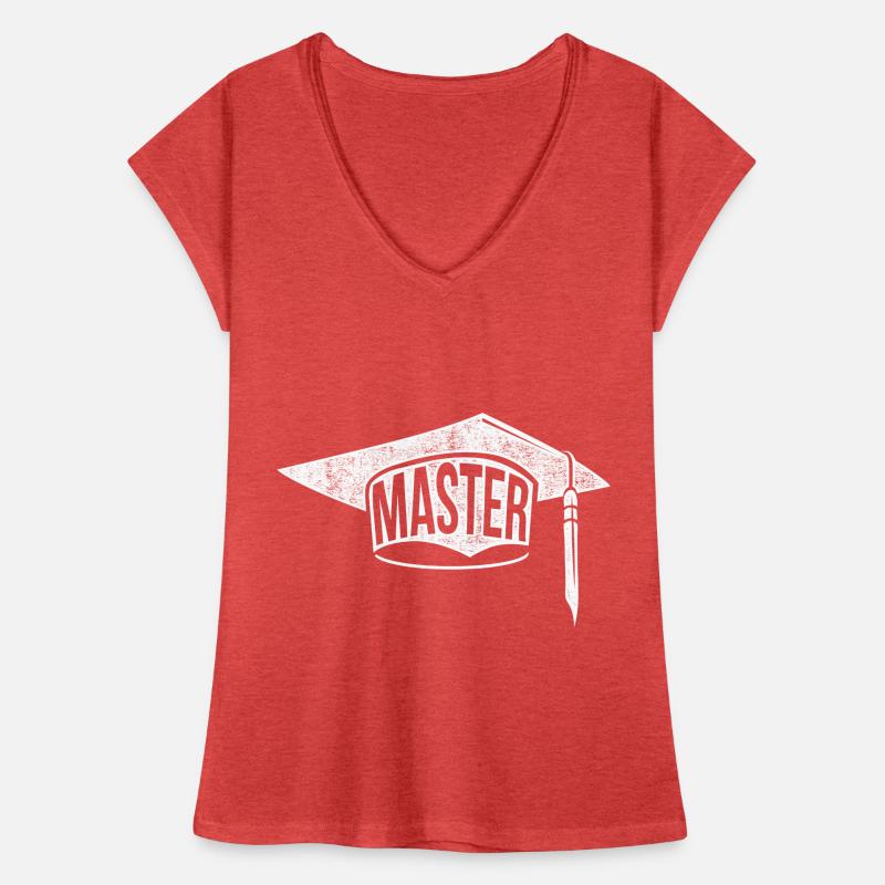 Master Abschluss Geschenk Spruch Master Hut Frauen Vintage T-Shirt